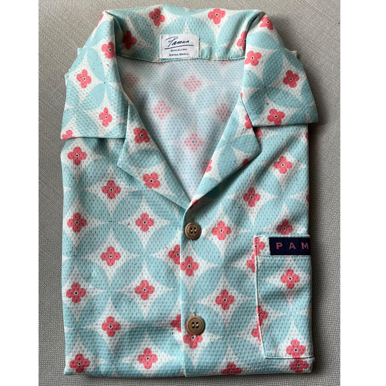 Red flower cycling shirt