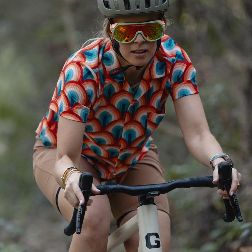 Cyclist with pamera shirt gift from his partner