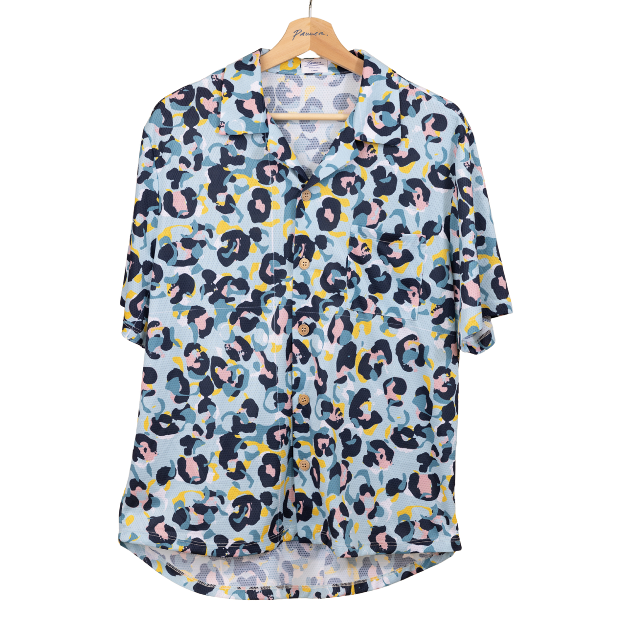 Leopardo blue cycling shirt