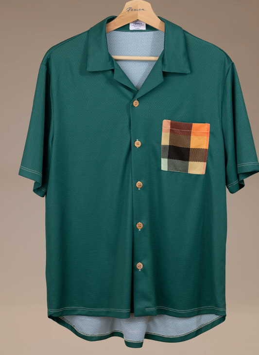 K-Dark green cycling shirt