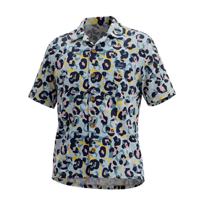 Maillot de course Léopard Bleu