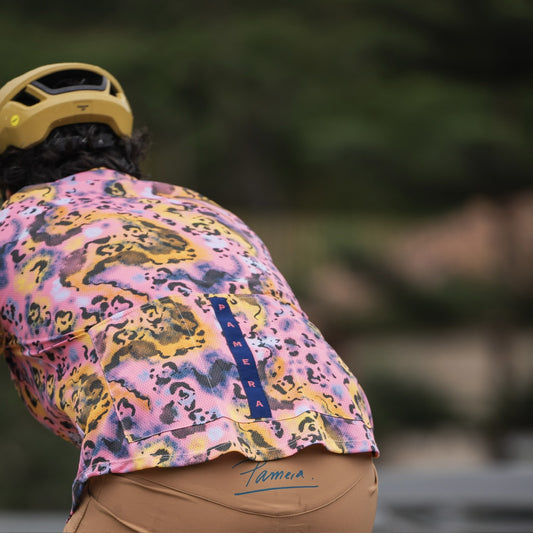 Leopardo pink cycling shirt