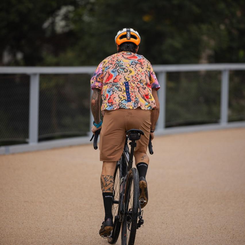 Leopardo brown cycling shirt